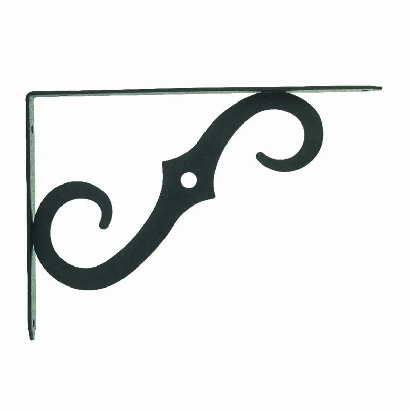 Black Steel Shelf Support 10 In. Long 100 Lb. Capacity Bracket