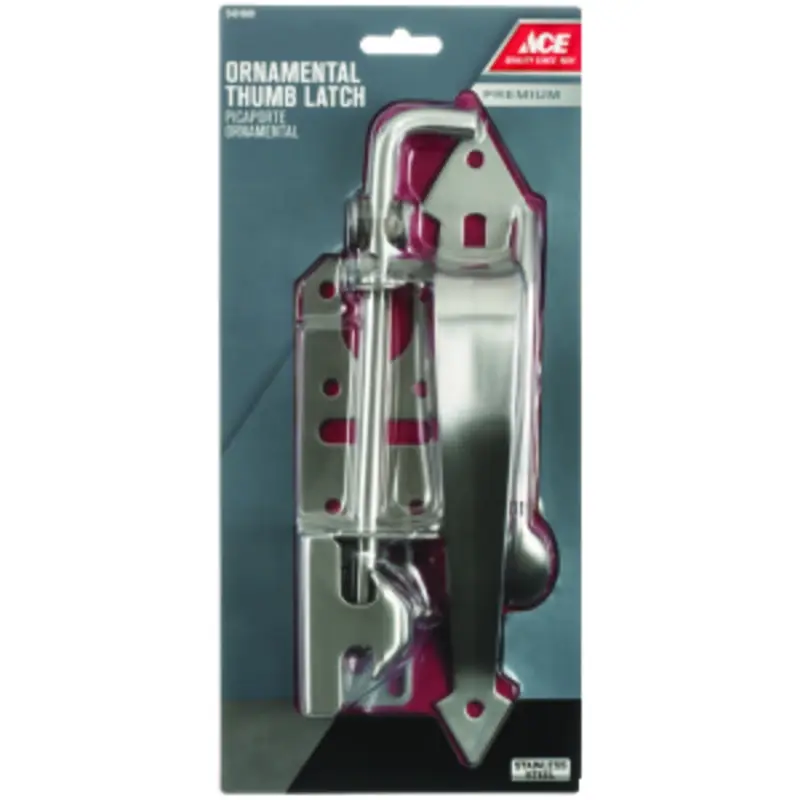 11 In. H X 3 In. W Stainless Steel Thumb Ornamental Gate Latch - Heavy Duty