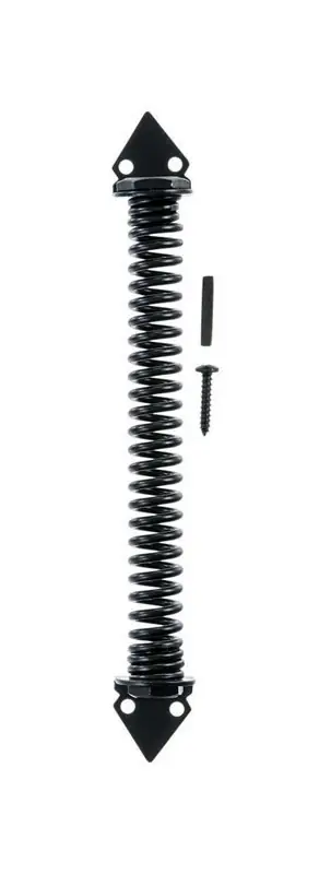 12 In. Diameter X 1.65 In. Length Black Steel Heavy Duty Gate Spring