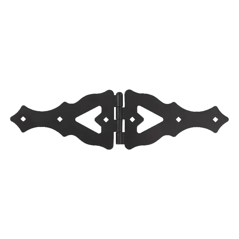Ace 10 In. L Matte Steel Ornamental Strap Hinge 1 Pk