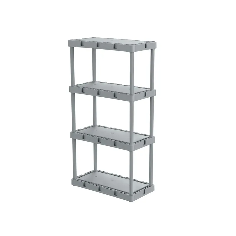 48 In. H X 24 In. W X 12 In. D Plastic 4-tier Shelving Unit