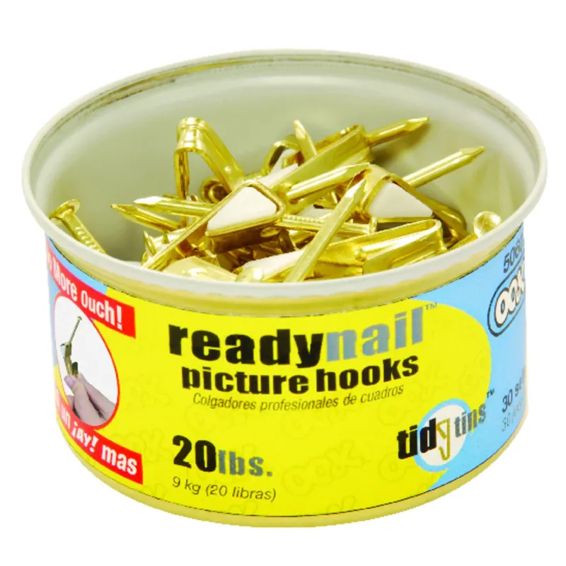 OOK Brass-Plated Standard Picture Hook 20 Lb 30 Pk