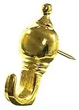 Hillman Fasteners 122210 Brass Colonial Push Pin Hanger (Pack Of 3)