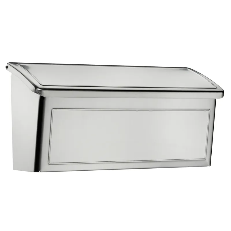 Venice Classic Stainless Steel Wall Mount Mailbox 7.13 In. H X 14.65 In. W