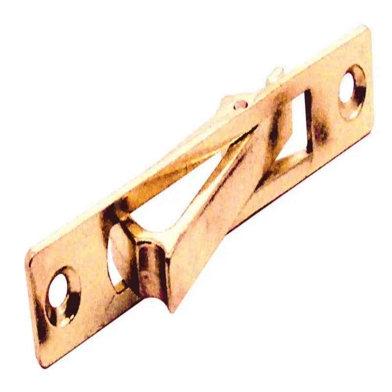 Prime-line 3-1/2 In. Brass-plated Gold Steel Pocket Door Flush Pull With Fasteners