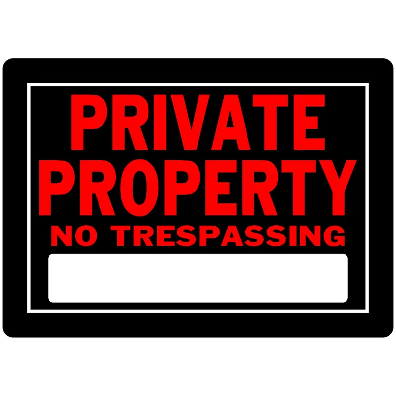 Private Property No Trespassing Sign, 10 X 14-In.