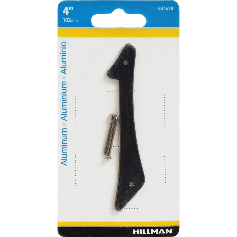 House Address Number 1, Nail-On, Black Finished Aluminum, 4-In.