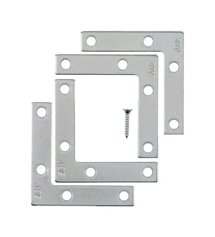 2-1/2 In. H X 3.75 In. W X 2-1/2 In. D Zinc Flat Corner Brace