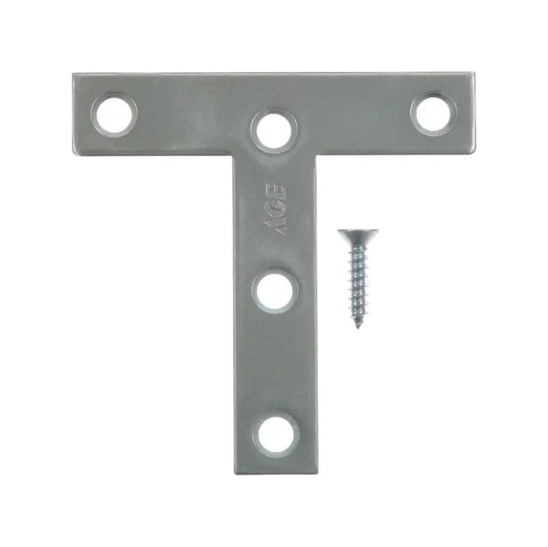 3 In. H X 3.75 In. W X 3 In. D Zinc Tee Plate For Wood Joining