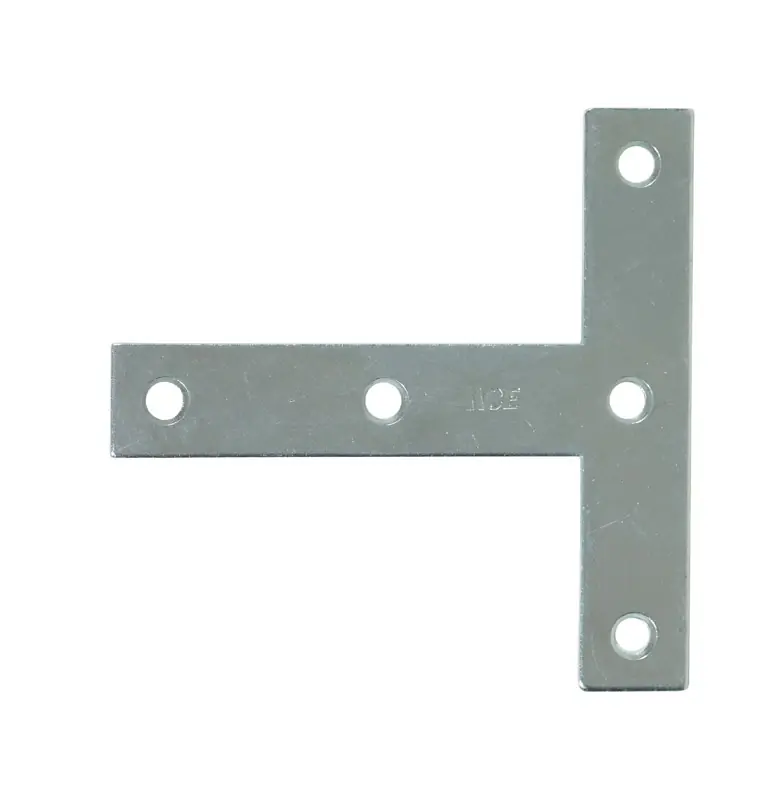 4 In. H X 4 In. W X 4 In. D Zinc Tee Plate For Wood Joining