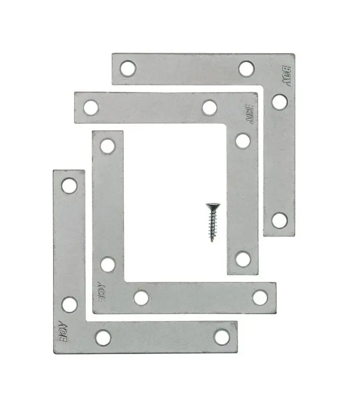 3-1/2 In. H X 4.75 In. W X 3-1/2 In. D Zinc Flat Corner Brace