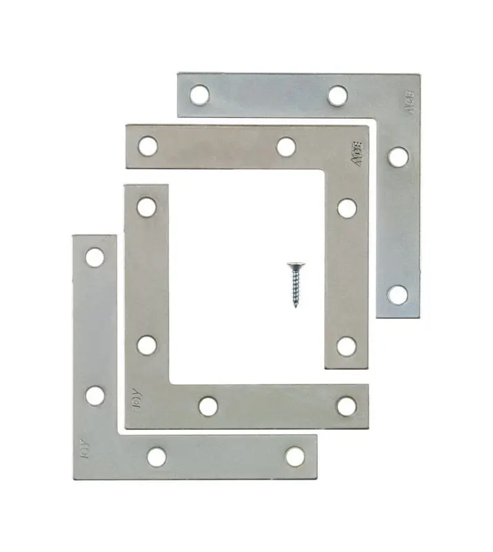 4 In. H X 4.75 In. W X 4 In. D Zinc Flat Corner Brace For Reinforcement