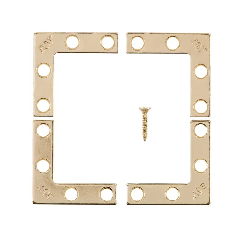 1-1/2 In. H X 2.750 In. W X 1-1/2 In. D Brass Flat Corner Brace
