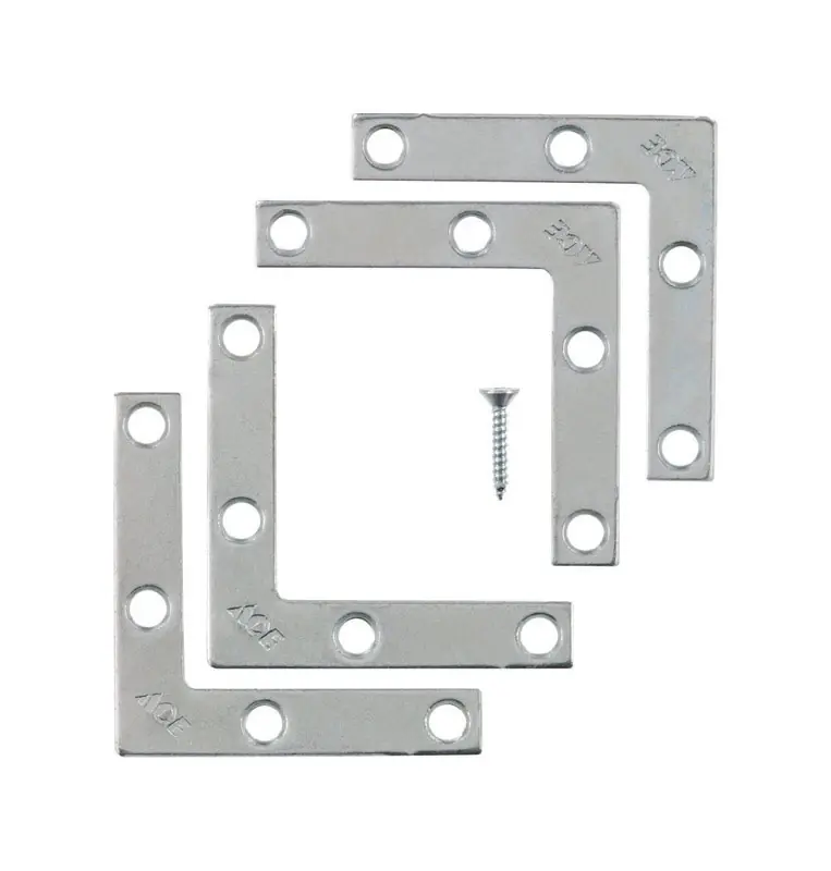 2 In. H X 2.75 In. W X 2 In. D Zinc Flat Corner Brace For Reinforcement