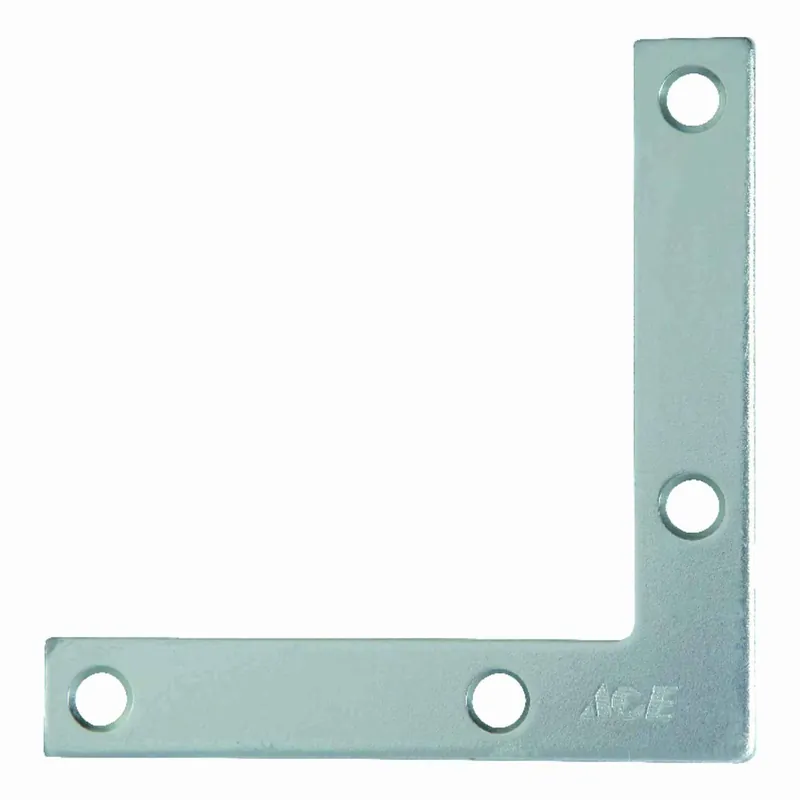3 In. Zinc Flat Corner Brace For Furniture And Window Reinforcement