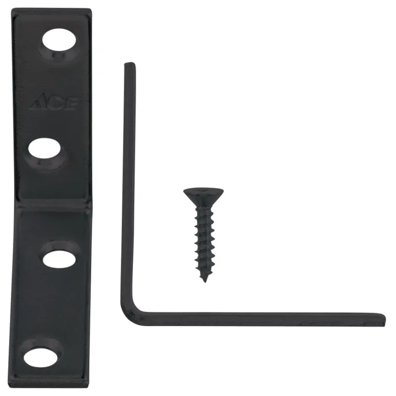 Ace 2 In. H X 5/8 In. W X 2 In. D Black Steel Inside L Corner Brace