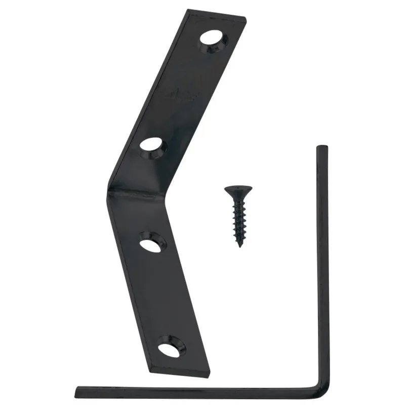 Ace 3 In. H X 3/4 In. W X 3 In. D Black Steel Inside L Corner Brace