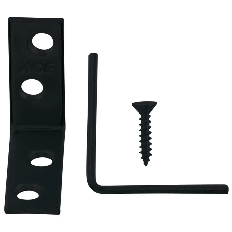 1-1/2 In. H X 1/2 In. W X 1-1/2 In. D Black Steel Inside L Corner Brace