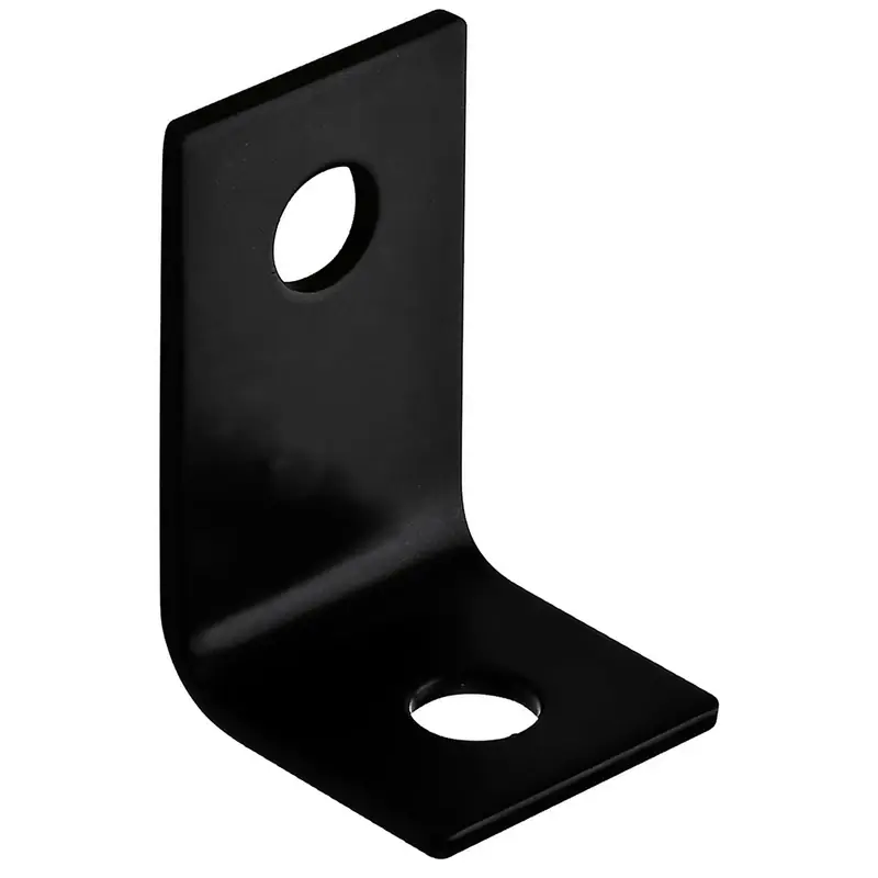 Black Steel Offset Leg Corner Brace 2-1/2 In. H X 1-1/2 In. W X 1/8 In. D