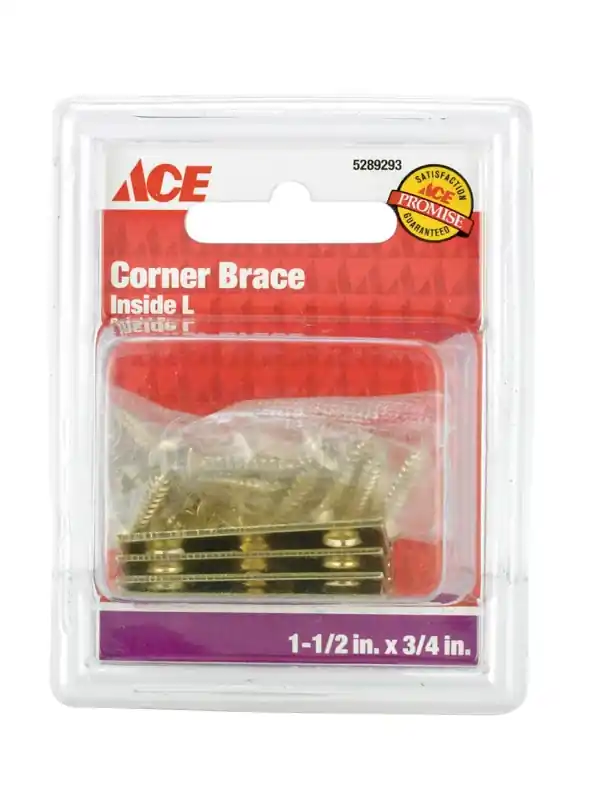 1-1/2 In. H X 2.75 In. W X 1-1/2 In. D Brass Inside L Corner Brace