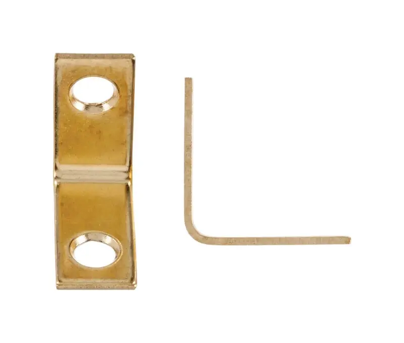 1 In. H X 2.75 In. W X 1 In. D Brass Inside Corner Brace For Decorative Projects