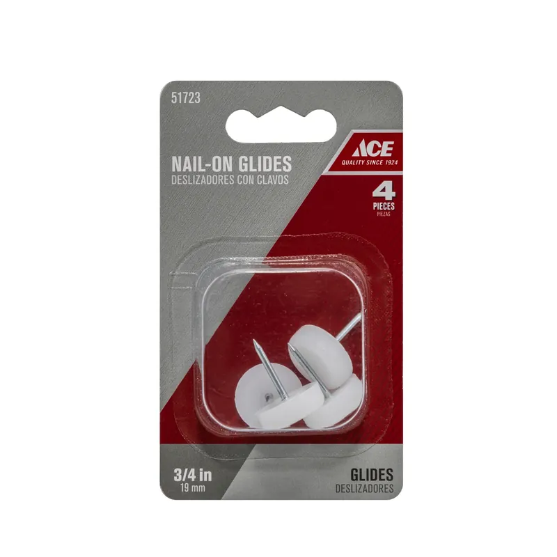 Ace Nylon/Plastic 0.75 In. Nail On Chair Glide 4 Pk