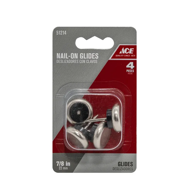 Ace Nickel/Nylon 0.88 In. Nail On Chair Glide 4