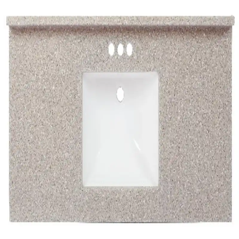 Charlotte Cultured Marble Vanity Top 49 In. W X 22 In. D Latte