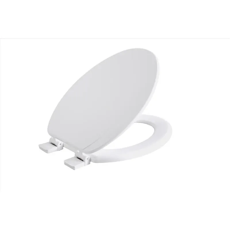 Oakbrook Collection Rockford White Wood Elongated Toilet Seat – Premium Bathroom Upgrade