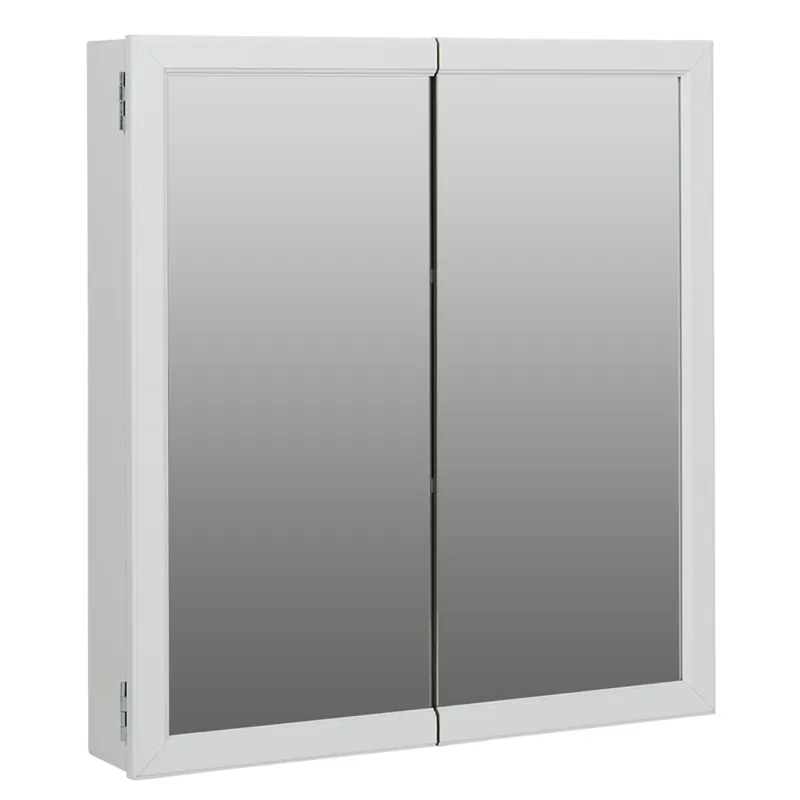 25.38 In. H X 25.38 In. W X 4.50 In. D Rectangle White Medicine Cabinet/mirror