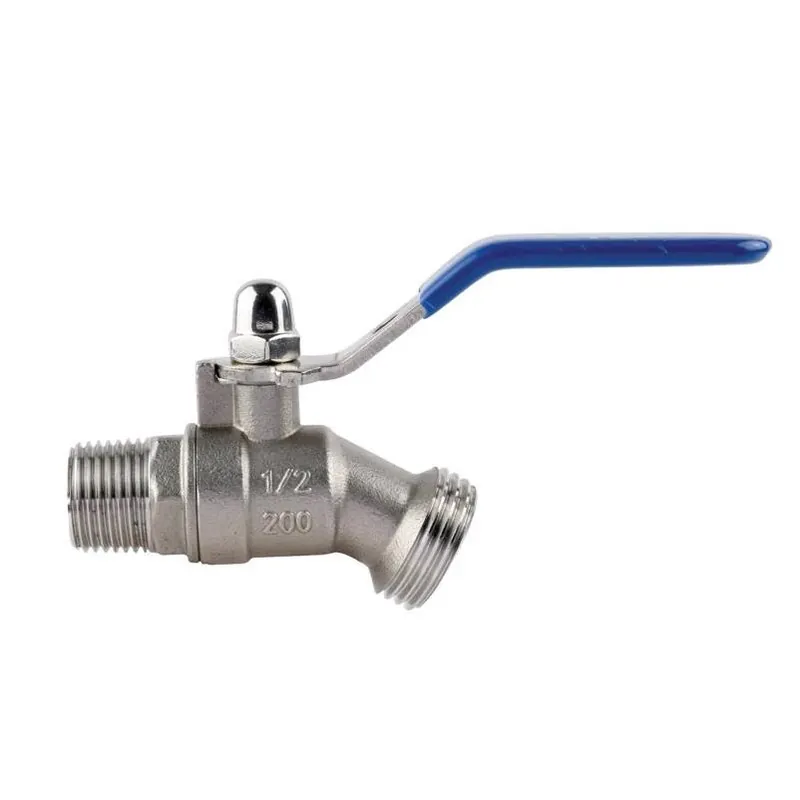 Homewerks 1/2" MIP × 3/4" GHT Bent‑Nose Stainless Steel Hose Bib