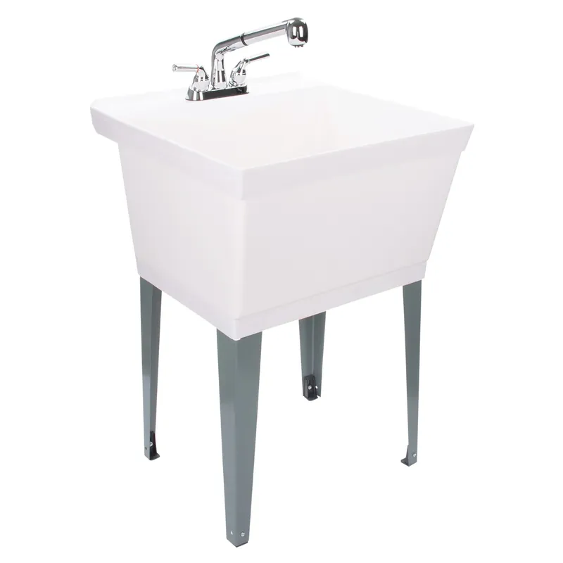 22.875 In. W X 23.5 In. D Freestanding Thermoplastic Utility Sink With Faucet