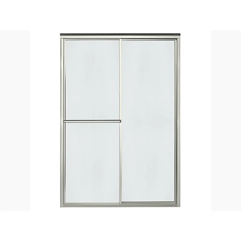 Deluxe 70 In. H X 48-7/8 In. W Brushed Nickel Sliding Shower Door