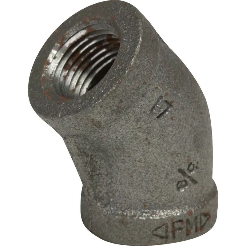 45-Degree Black Pipe Elbow, 1 In.