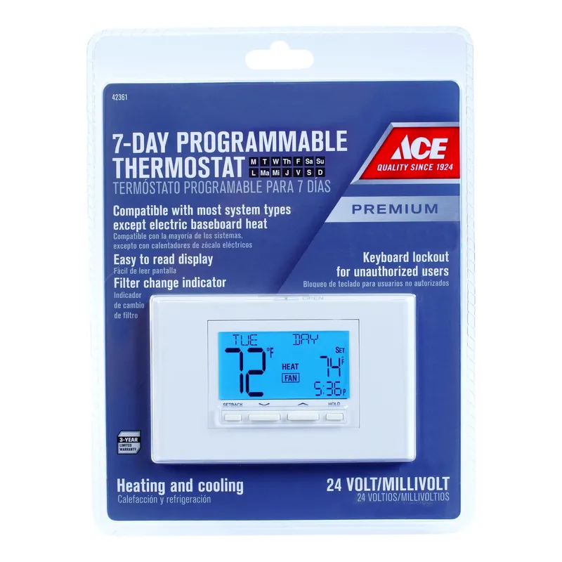 Heating And Cooling Touch Screen Programmable Thermostat For Multi-stage Systems