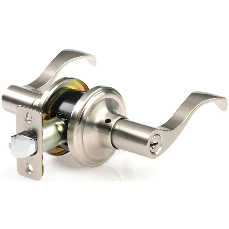 Wave Satin Nickel Entry Lockset 1-3/4 In. Ansi/bhma Grade 3