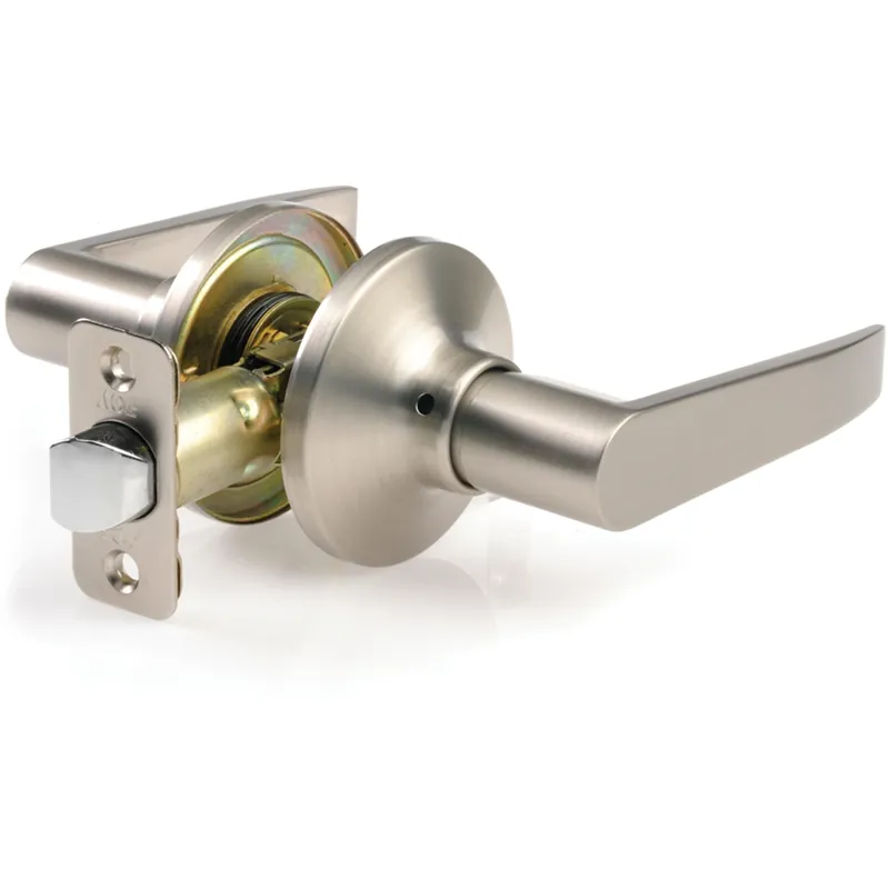 Straight Lever Satin Stainless Steel Passage Lockset 1-3/4 In. Ansi Grade 3