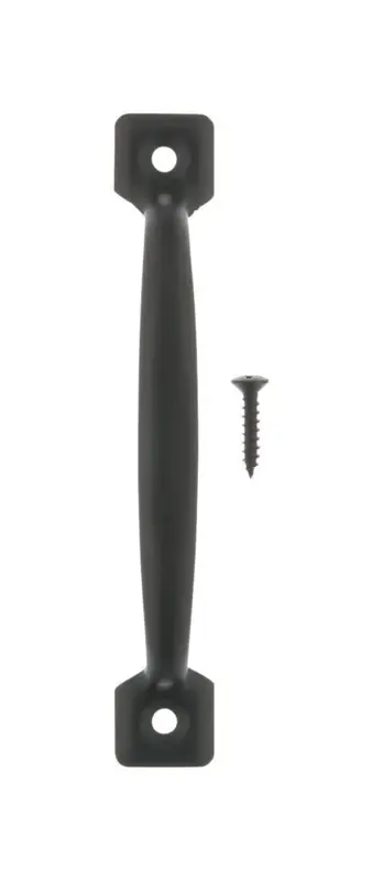 4.8 In. Black Steel Screen Door Pull Handle For Lightweight Doors