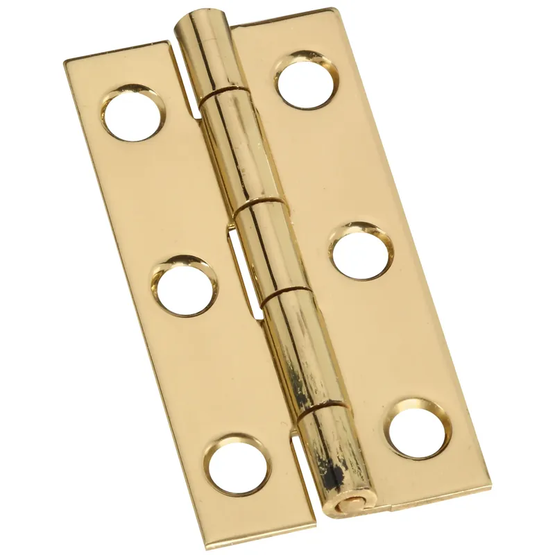 National Hardware 2 In. L Solid Brass Narrow Hinge 2 Pk