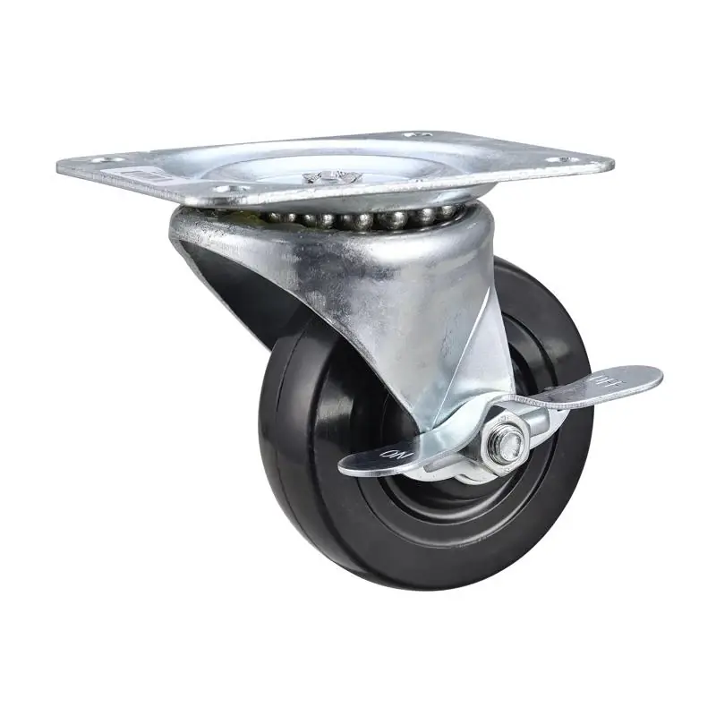 Projex 4 In. D Swivel Soft Rubber Caster With Swivel Plate 200 Lb 1 Pk