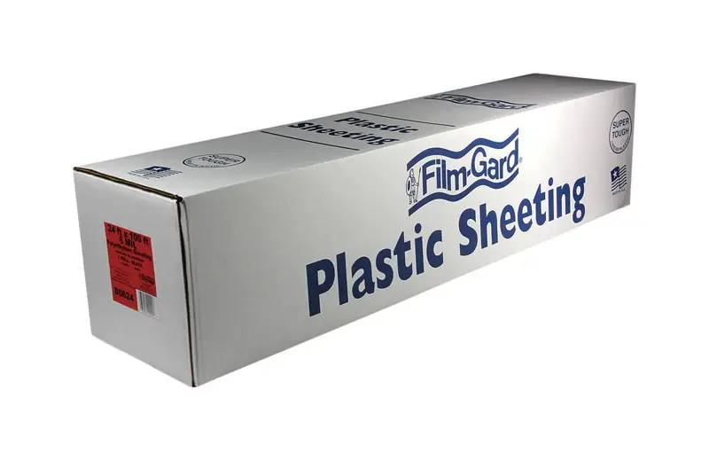 Film-Gard Plastic Sheeting 6 Mil X 24 Ft. W X 100 Ft. L Polyethylene Black 1 Pk