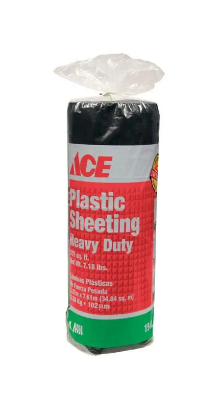 Heavy Duty Plastic Sheeting 4 Mil 15‘ W X 25‘ L Polyethylene Black