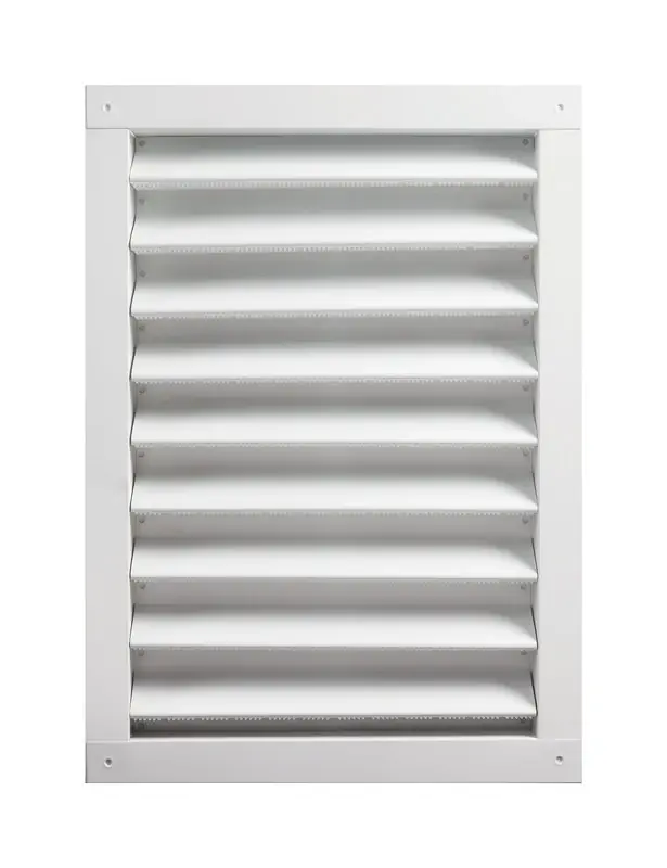 14 In. W X 24 In. L White Aluminum Wall Louver - Durable Ventilation Solution