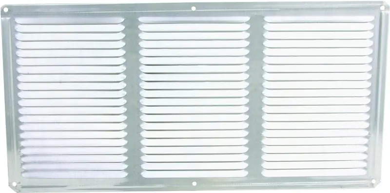 16 In. X 8 In. Aluminum Under Eave Soffit Vent In Mill Finish