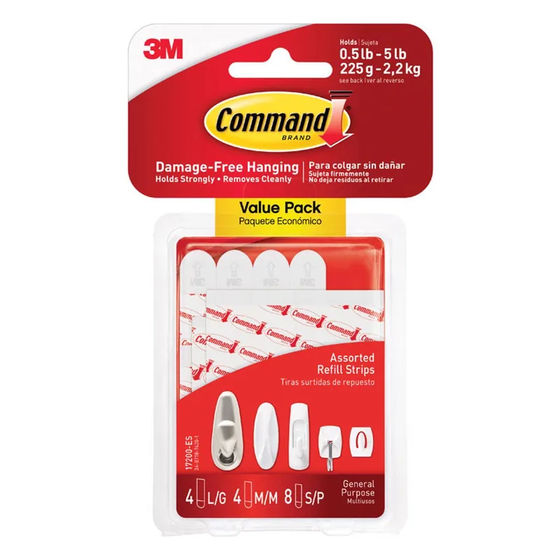 3M Command Assorted Foam Strips 16 Pk