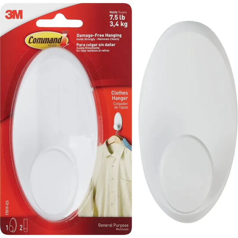 3M Command Large Plastic Hook 5 In. L 1 Pk
