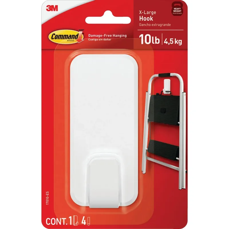 3M Command Extra Large Plastic Hook 4.47 In. L 1 Pk