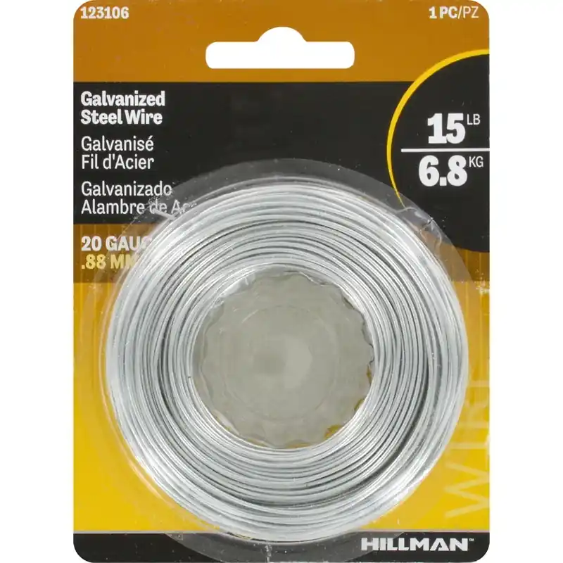 20-Gauge Galvanized Wire, Single Coil, 175-Ft.