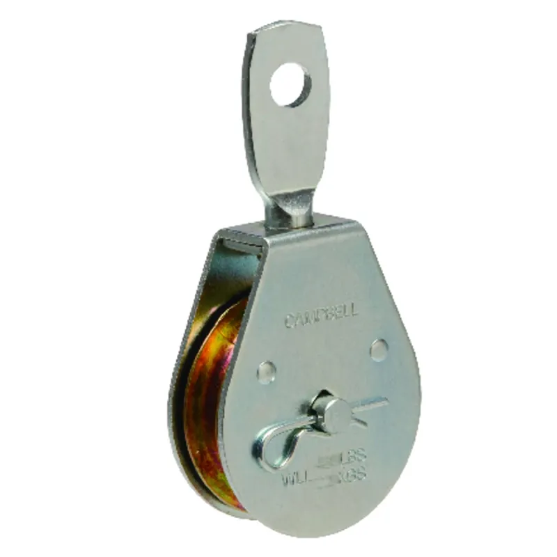Swivel Eye Pulley, Single Sheave, Steel, 2-In.