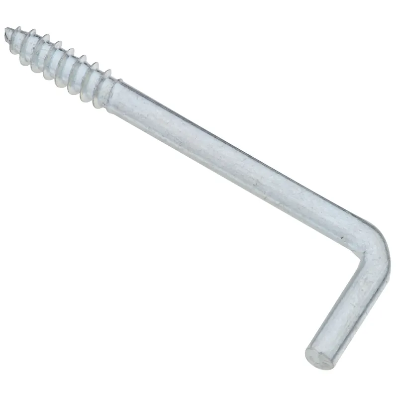 National Hardware Zinc-Plated Silver Steel 2-1/4 In. L Square Bend Hook 5 Lb 5 Pk